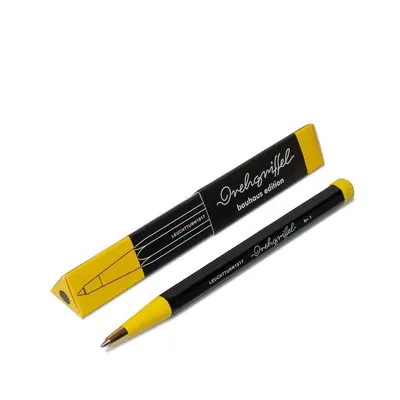 Drehgriffel Nr. 1 Black/Lemon Bauhaus Edition Ballpoint pen (Royal Blue ink)