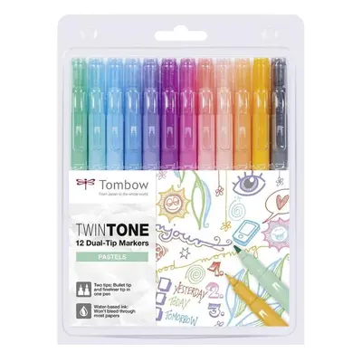 Tombow Sada oboustranných fixů TwinTone - Pastels