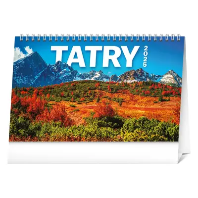 NOTIQUE Stolový kalendár Tatry 2025, 23,1 x 14,5 cm Slovensky