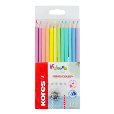 Kores Kolores Pastel trojhranné pastelky 12 barev