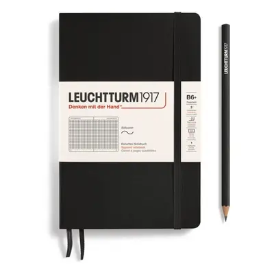 Leuchtturm1917 Zápisník Black Softcover B6+ čtverečkovaný