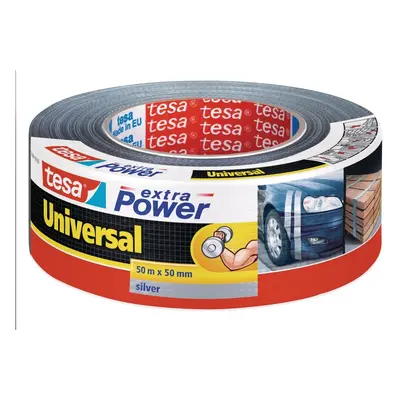 tesa opravná páska Extra Power Universal, 50 m x 50 mm, textilní, silně lepicí, stříbrná