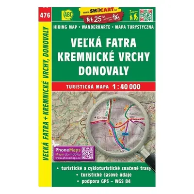 SC 476 Veľká Fatra, Kremnické vrchy, Donovaly 1:40 000