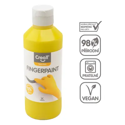 Creall prstová barva HAPPY INGREDIENTS, 250 ml, žlutá