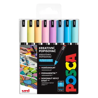 Posca Sada akrylových popisovačů 0,7 mm - pastelové barvy 8 ks