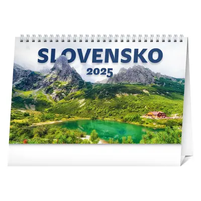 NOTIQUE Stolový kalendár Slovensko 2025, 23,1 x 14,5 cm Slovensky