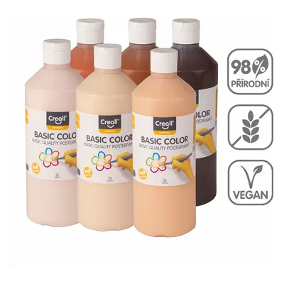 Creall temperové barvy World, 6 x 500 ml, mix zemitých barev