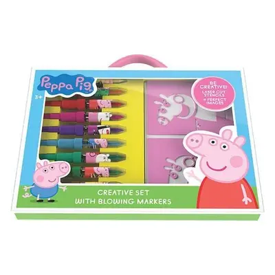 Prasátko Peppa - Kreativní set s foukacími fixy