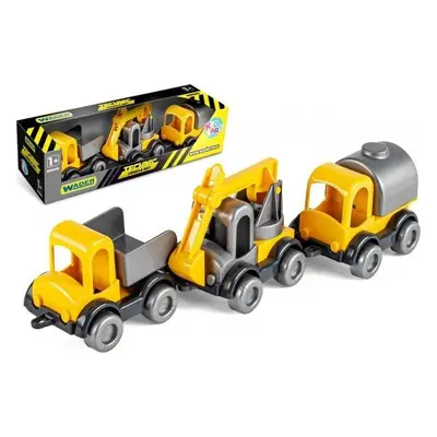 Auto stavební Kid Cars 3ks plast 10cm v krabičce 30x8x10cm 12m+ Wader