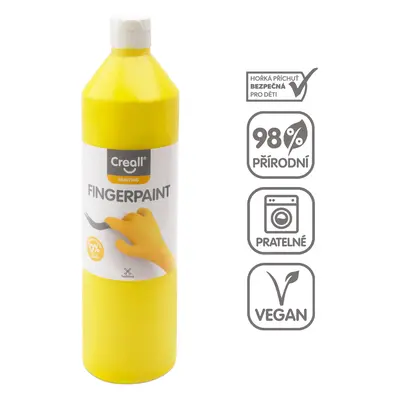 Creall prstová barva, 750 ml, žlutá