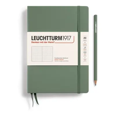 Leuchtturm1917 Zápisník Olive Medium A5 tečkovaný