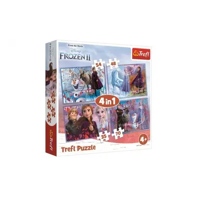 Trefl Puzzle Frozen 2 - Cesta do neznáma 4v1 (35,48,54,70 dílků)