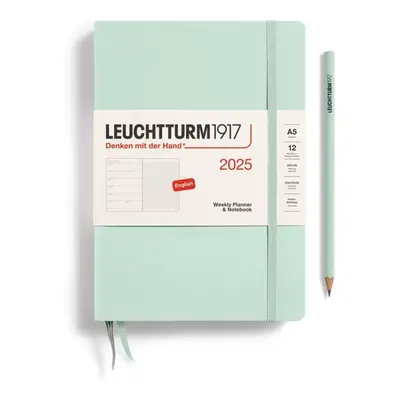 Leuchtturm1917 Weekly Planner & Notebook Medium (A5) 2025 Mint Green