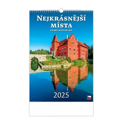 Kalendář nástěnný 2025 - Nejkrásnější místa ČR