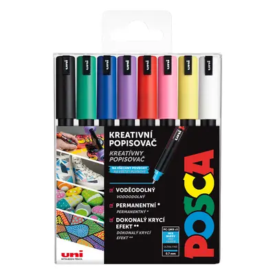 Posca Sada akrylových popisovačů 0,7 mm - základní barvy 8 ks