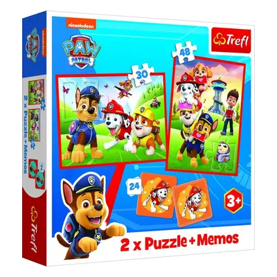 Trefl Puzzle Tlapková patrola v akci / 30+48 dílků+pexeso - Vista