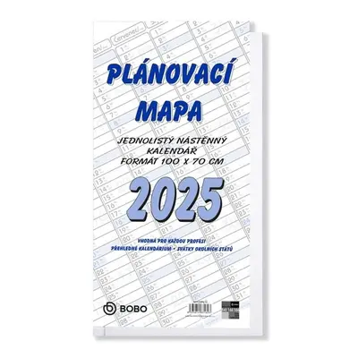 Plánovaná roční mapa 2025 - nástěnný kalendář