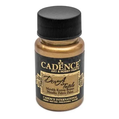 Metalická barva na textil Cadence Dora Textile - antická zlatá / 50 ml