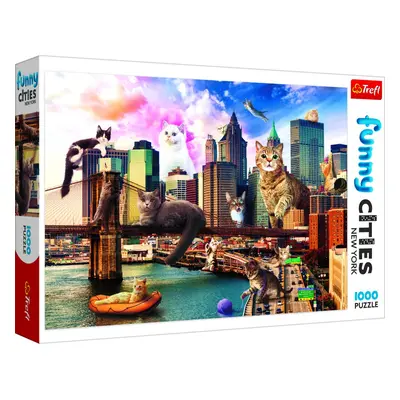 Trefl Puzzle Legrační města - Kočky v New Yorku / 1000 dílků - Taf Toys