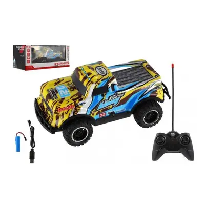 Auto RC Pick-up terénní 27MHz plast 17cm dobíjecí pack+baterie v krabici 26x11x13cm