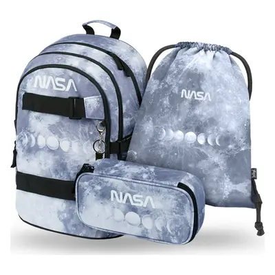 BAAGL 3 SET Skate NASA Grey: batoh, penál, sáček