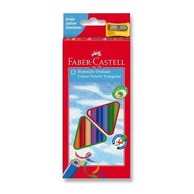 Faber - Castell Pastelky trojhranné ECO 12 ks + ořezávátko