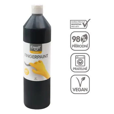 Creall prstová barva HAPPY INGREDIENTS, 750 ml, černá