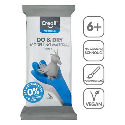 Creall samotvrdnoucí modelovací hmota DO&DRY hypoalergenní, 500 g, šedý cement