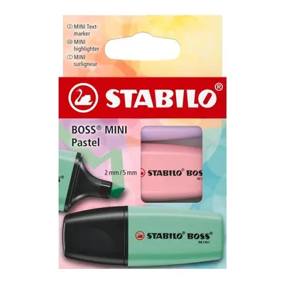 Zvýrazňovač STABILO BOSS MINI Pastel - sada 3 ks