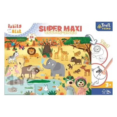 Trefl Puzzle Treflíci v ZOO super maxi 24 dílků - oboustranné