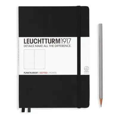 Leuchtturm1917 Zápisník Black Medium A5 tečkovaný