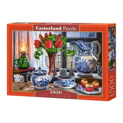 Castorland Puzzle - Zátiší s tulipány 1500 dílkú