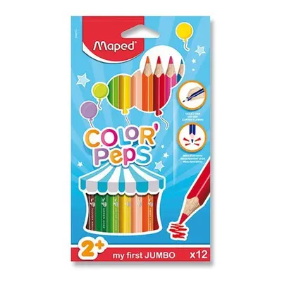 Maped - Pastelky trojhranné JUMBO Color´ Peps 12 ks