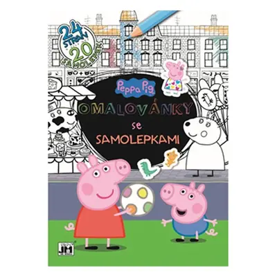 Peppa - Omalovánky se samolepkami A4+ - Kolektiv