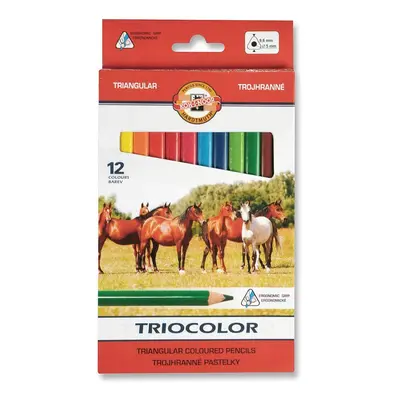 Koh-i-noor pastlky TRIOCOLOR trojhranné souprava 12 ks