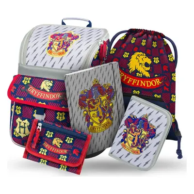 BAAGL Set 5 ks Zippy - Harry Potter Nebelvír (aktovka, penál, sáček, desky, peněženka)