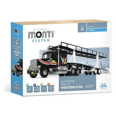 Stavebnice Monti System MS 39 Autorodeo Trailer Western star 1:48 v krabici 32x20x7,5cm