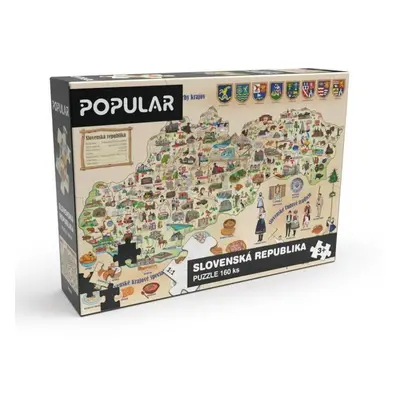 Popular Puzzle Mapa Slovenska 160 dílků