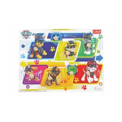 Vkládačka/Puzzle deskové obrysové dřevěné Tlapková patrola/Paw Patrol ve fólii 30x22cm 18m+