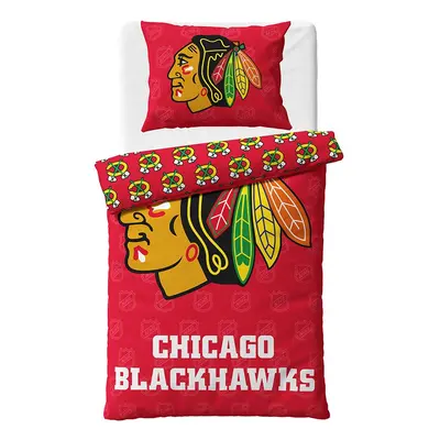 Hokejové povlečení NHL Chicago Blackhawks Shields Velikost: 140x200 + 70x90 cm