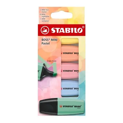 Zvýrazňovač STABILO BOSS MINI Pastel - sada 5 ks