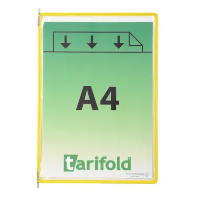 djois závěsný rámeček s kapsou, A4, otevřený shora, žluté, 10 ks