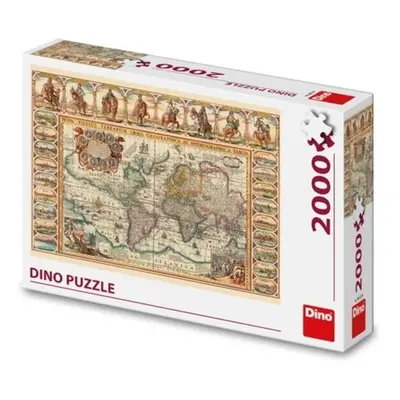 Puzzle Historická mapa světa 2000 dílků