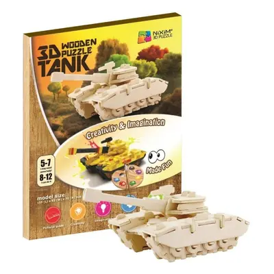 NiXiM Dřevěné 3D puzzle - Tank