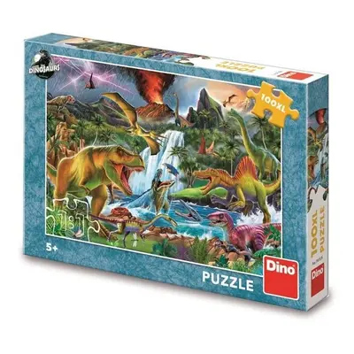 Puzzle Boj dinosaurů 100 XL dílků - Dino