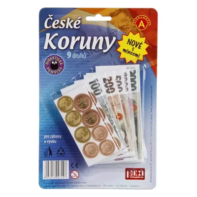 České koruny - peníze do hry na kartě - Plan Toys