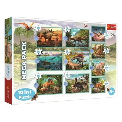 Puzzle Dinosauři MEGA PACK 10v1 - Trefl