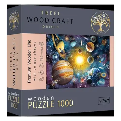 Trefl Wood Craft Origin Puzzle Cesta sluneční soustavou 1000 dílků