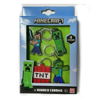 Minecraft Set gumových klíčenek 4ks