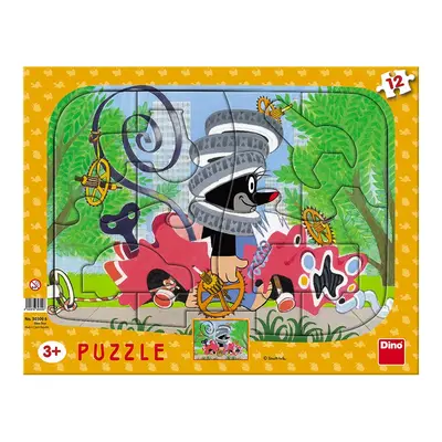 Puzzle deskové Krtek opravář 12 dílků - Dino